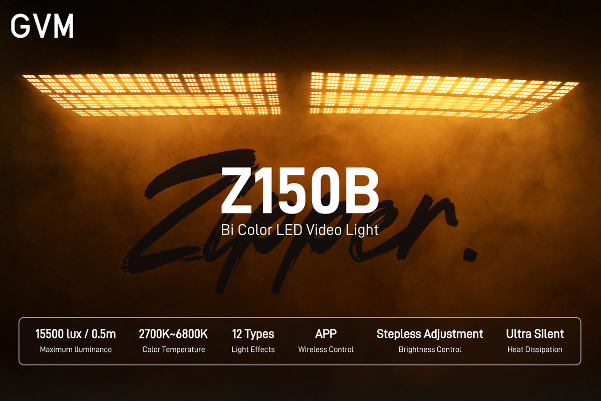GVM Z150B Bi Color LED Video Light