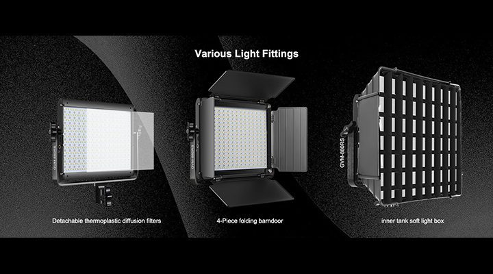Included Light Modifiers Allow for More Intuitive Light Shaping