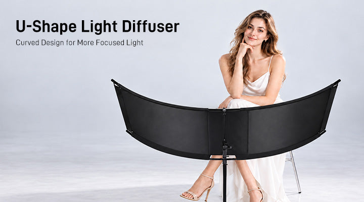 GVM R4DJ U-shape curved reflector for focused clamshell style lighting