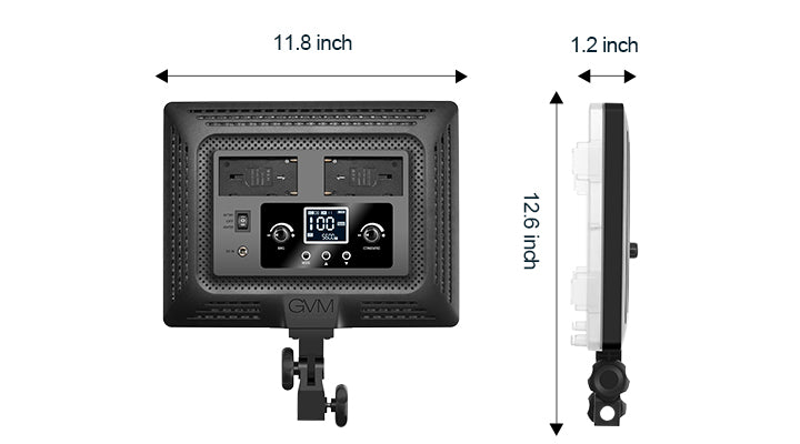Compact RGB Video Light Dimensions