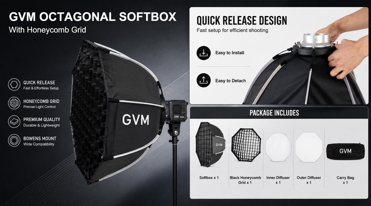 Studio-Grade Soft Light & Precise Control