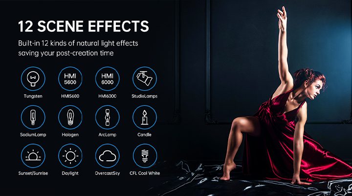 12 light source matching modes