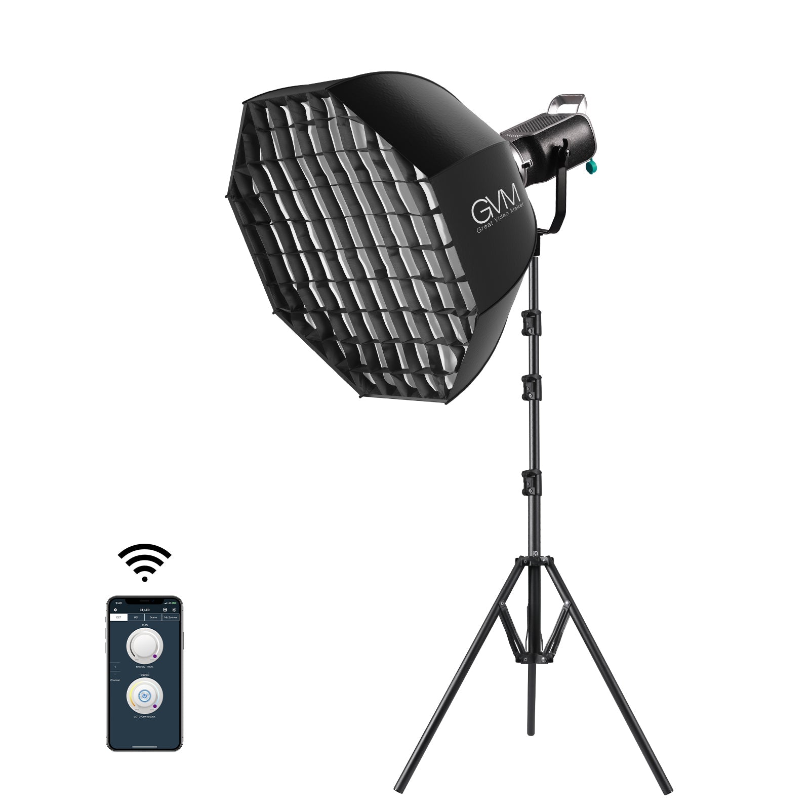 GVM-SD300D 300W バイカラーLEDビデオライト 高出力モノライト ソフト 