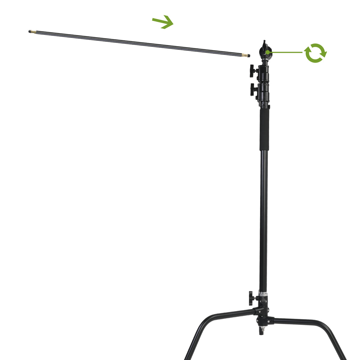 GVM C320 Turtle Base C-Stand & Grip Arm Kit (10.5', Black) - GVM