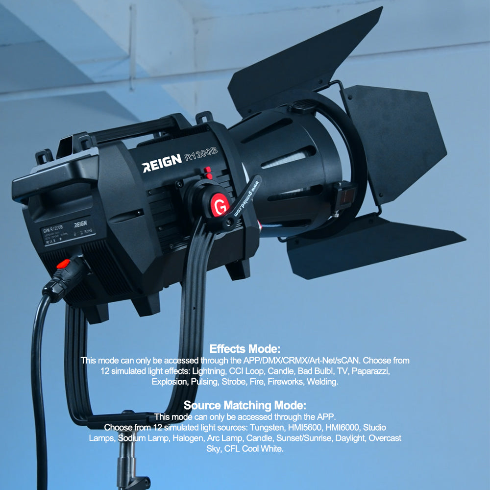 Reign R1200B  1200W Bi-Color Integrated Spotlight - GVM
