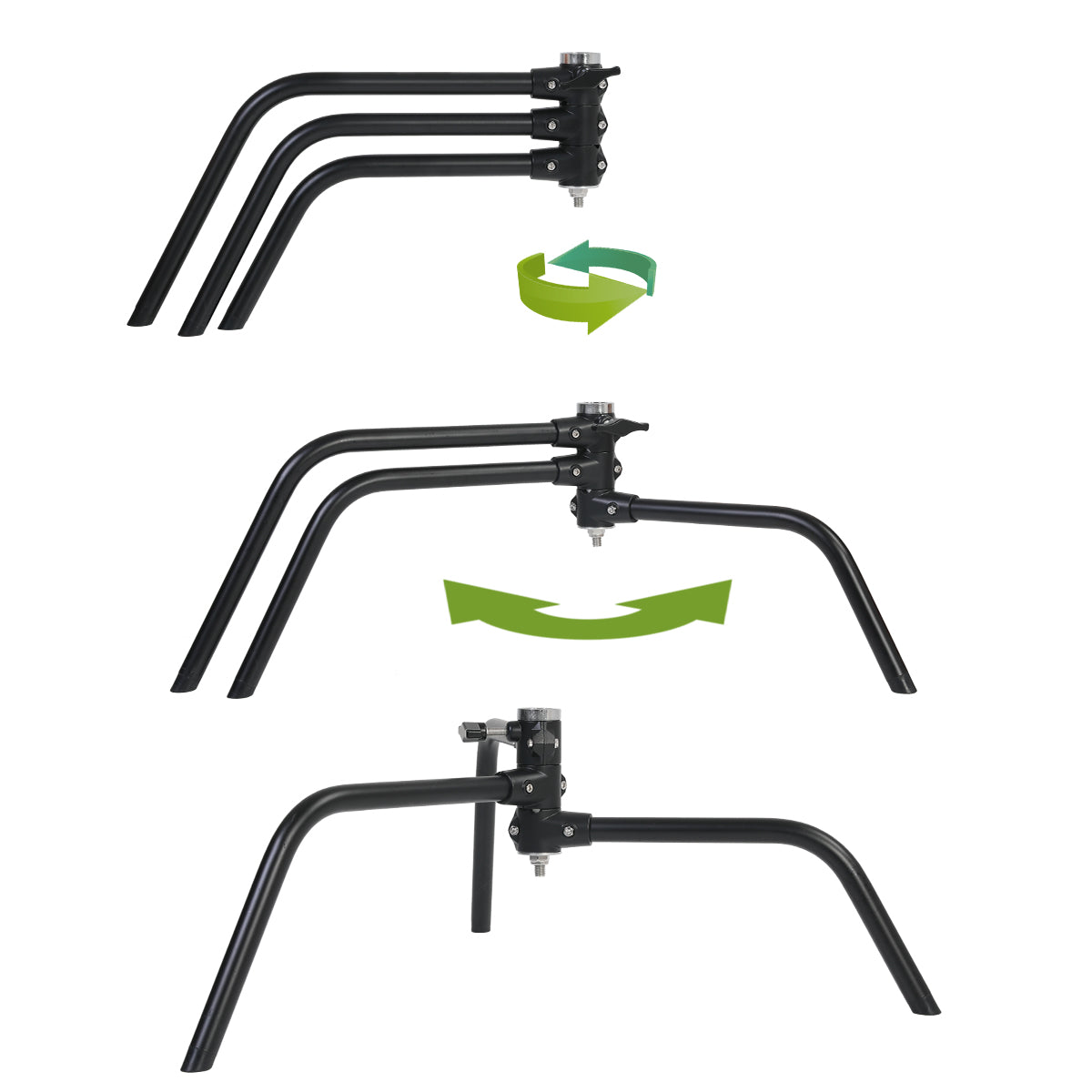 GVM C320 Turtle Base C-Stand & Grip Arm Kit (10.5', Black) - GVM