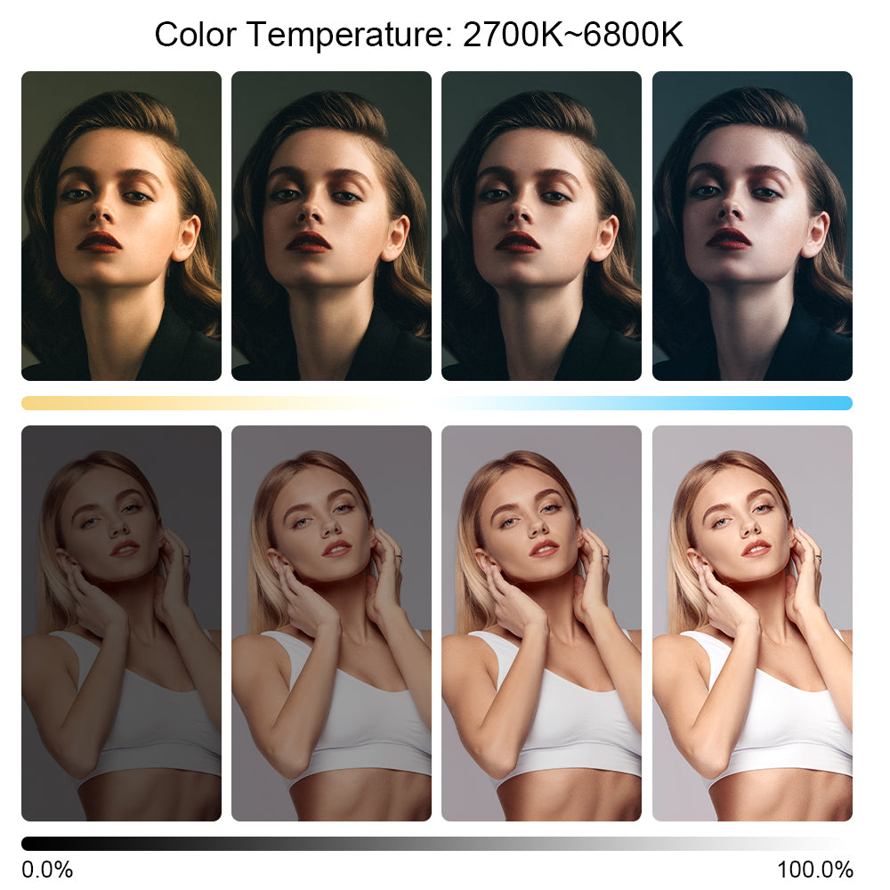 GVM TL600B 6W hand-held dual color temperature mobile phone ring light for live stream - GVM