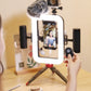 GVM TL600B 6W hand-held dual color temperature mobile phone ring light for live stream - GVM