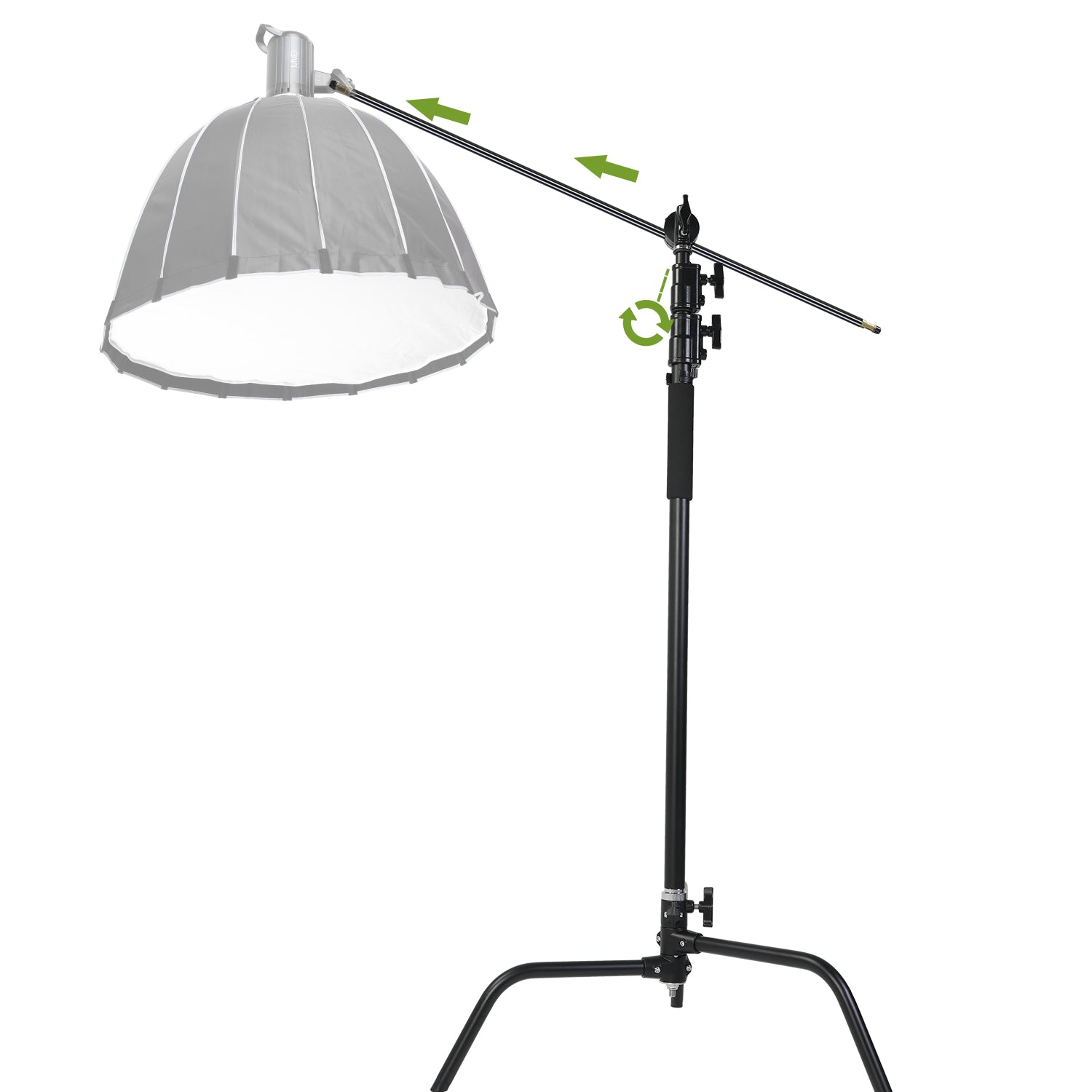 GVM C320 Turtle Base C-Stand & Grip Arm Kit (10.5', Black) - GVM