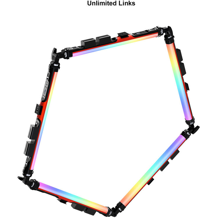 GVM RGB Tube Light with Softbox, 2 Packs 25W Handheld Wand Light, 24" Full Color LED Tube Light, 2700-10000K Stick Light with APP/DMX Control, 12 Scene Effects, MESH Networking Control Led Video Light - GVM