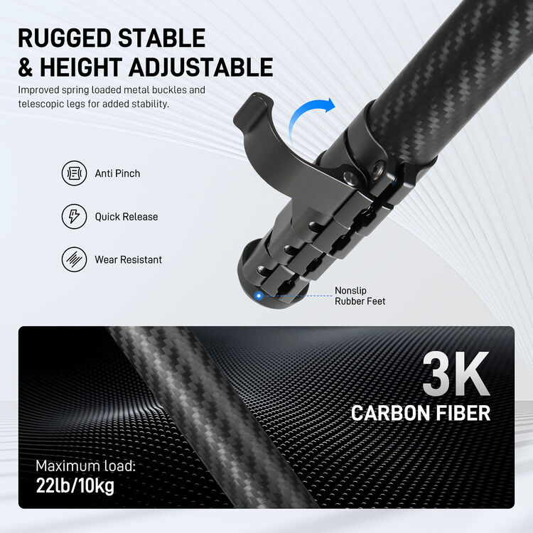 GVM TRIP-38 Carbon Fiber Travel Tripod（OPEN BOX） - GVM
