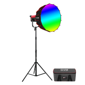 GVM PRO SD300C 300W High Power RGB&Bi-Color Monolight With Softbox