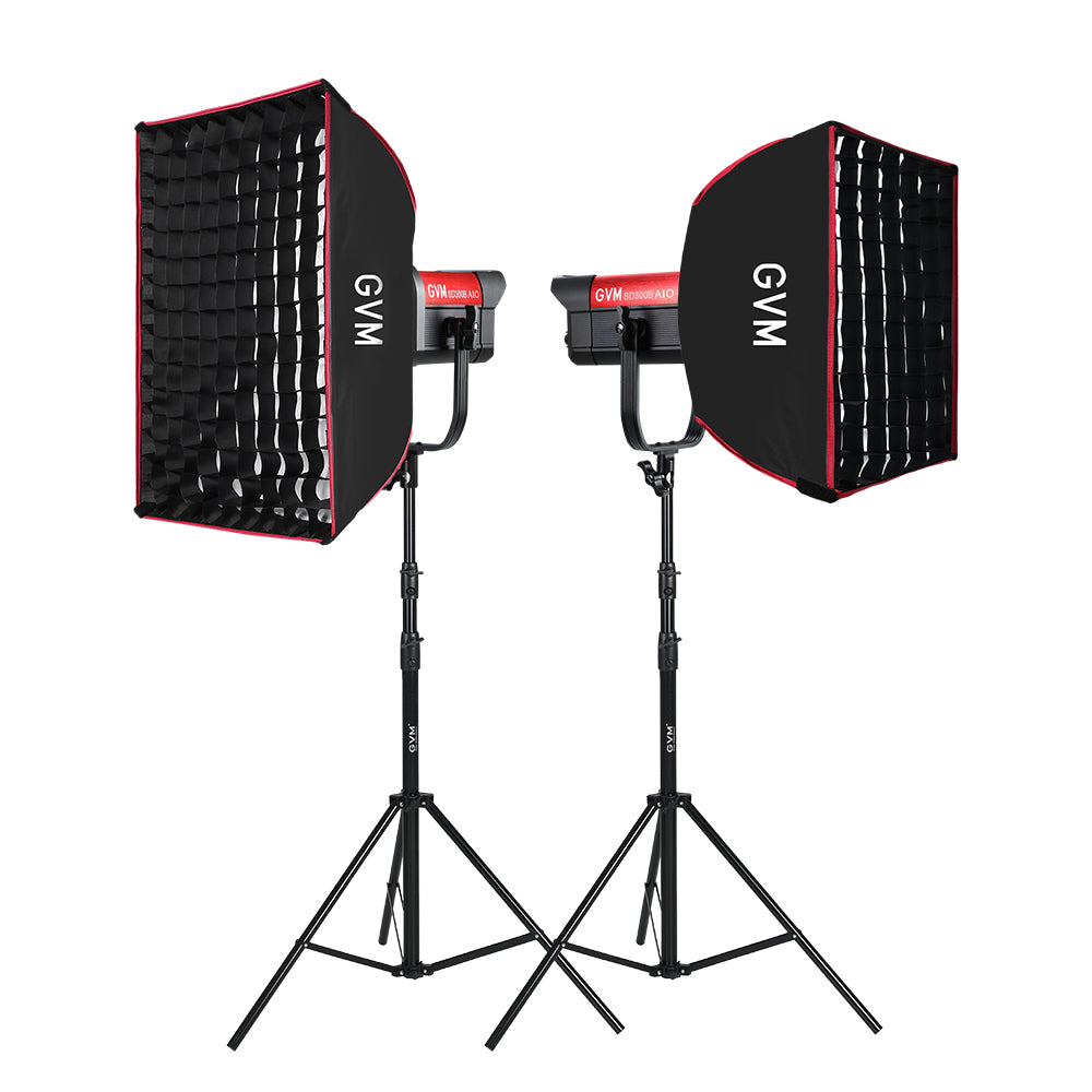 GVM SD300B-AIO 300W LED Video Light Mesh Bluetooth（2-Light-kit） - GVM