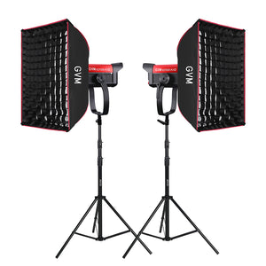 GVM SD700B AIO 700W Bi-Color Integrated Spotlight（(2-Light kit)） - GVM
