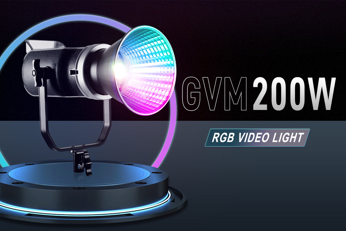 GVM-SD200R is a compact and powerful LED dual color temperature and RGB color changing spotlight.