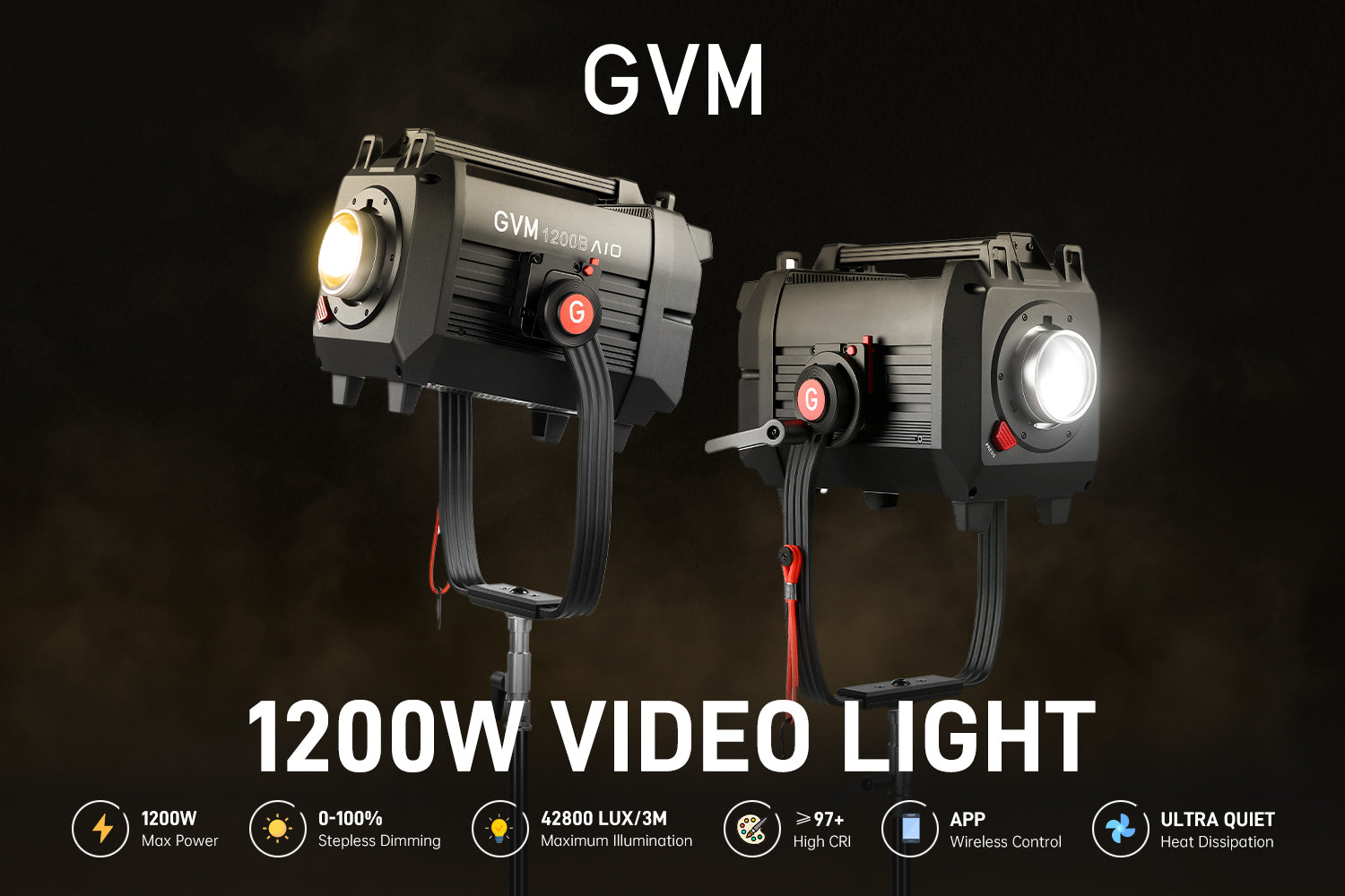 GVM 1200W Video Light