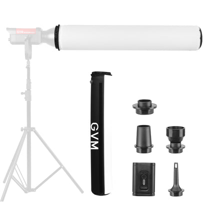 GVM 43"/110cm Inflatable Foldable Air Softbox, Portable Terete Shape Soft Box, Compatible with GVM 200B/ 300B/ 500B /650B and Other Bowens Mount Light for Recording, Portraits - GVM