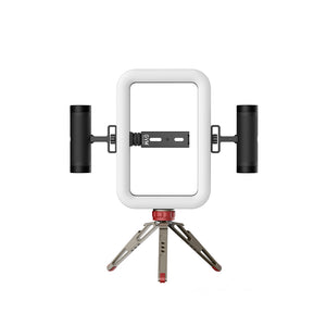 GVM TL600B 6W hand-held dual color temperature mobile phone ring light for live stream - GVM