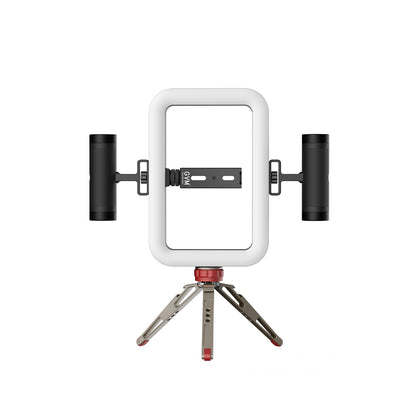 GVM TL600B 6W hand-held dual color temperature mobile phone ring light for live stream - GVM