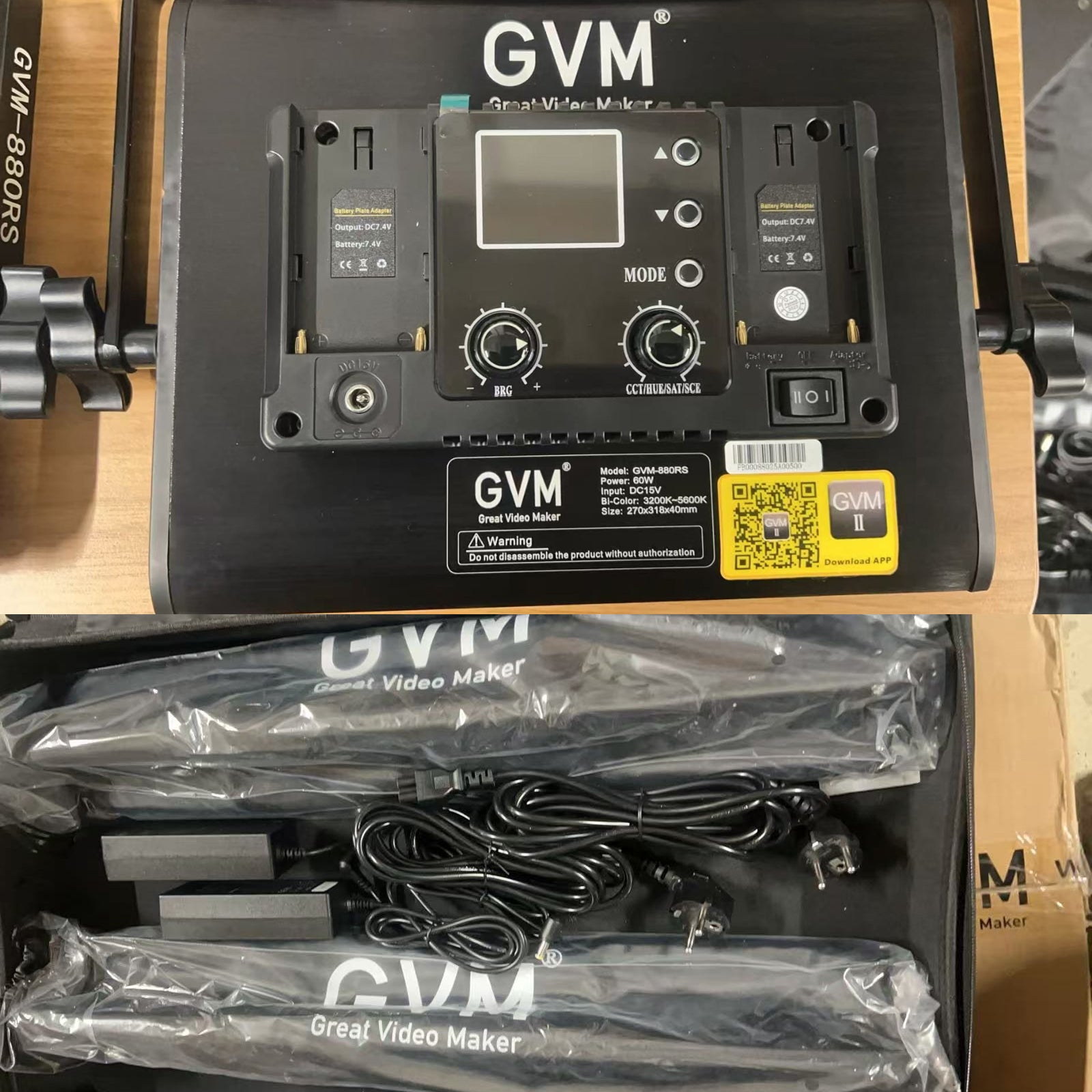 GVM RGB LED Video Light with Lighting Kits, 880RS 60W Led Panel Light with BT Control 2 Packs Photography Lights for YouTube Studio Video Streaming（Open Box） - GVM