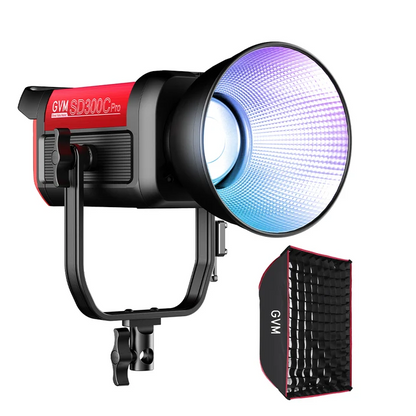 Monolampe GVM PRO SD300C 300 W haute puissance RGB et bicolore (comprend une softbox gratuite de 23" d’une valeur de 59 $)