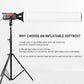 GVM 43"/110cm Inflatable Foldable Air Softbox, Portable Terete Shape Soft Box, Compatible with GVM 200B/ 300B/ 500B /650B and Other Bowens Mount Light for Recording, Portraits - GVM