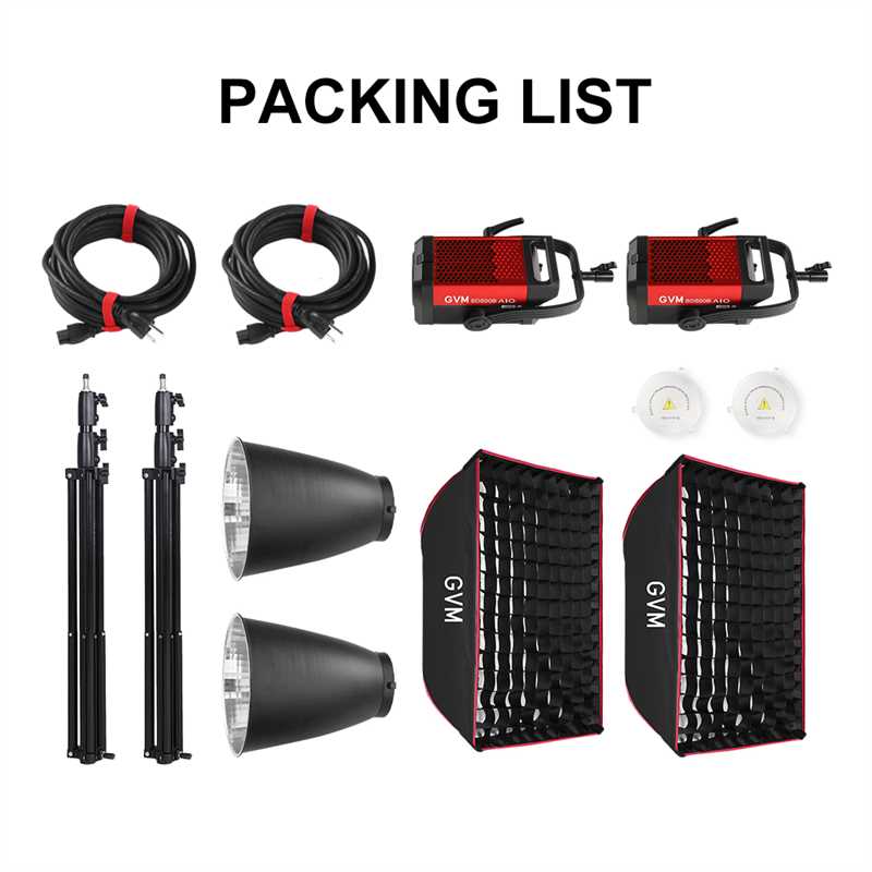 GVM SD300B-AIO 300W LED Video Light Mesh Bluetooth（2-Light-kit） - GVM