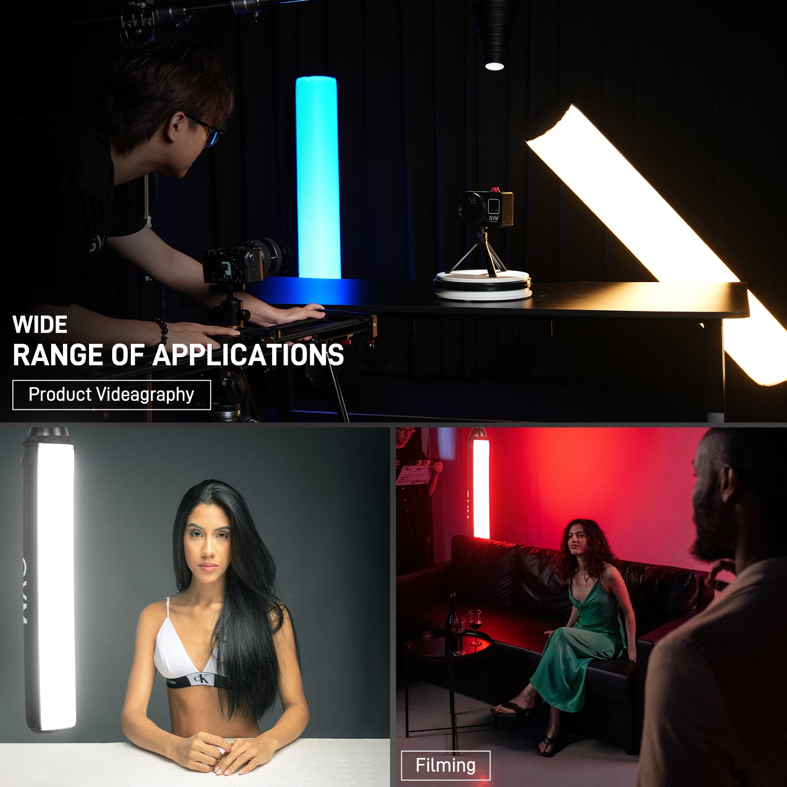 GVM 43"/110cm Inflatable Foldable Air Softbox, Portable Terete Shape Soft Box, Compatible with GVM 200B/ 300B/ 500B /650B and Other Bowens Mount Light for Recording, Portraits - GVM