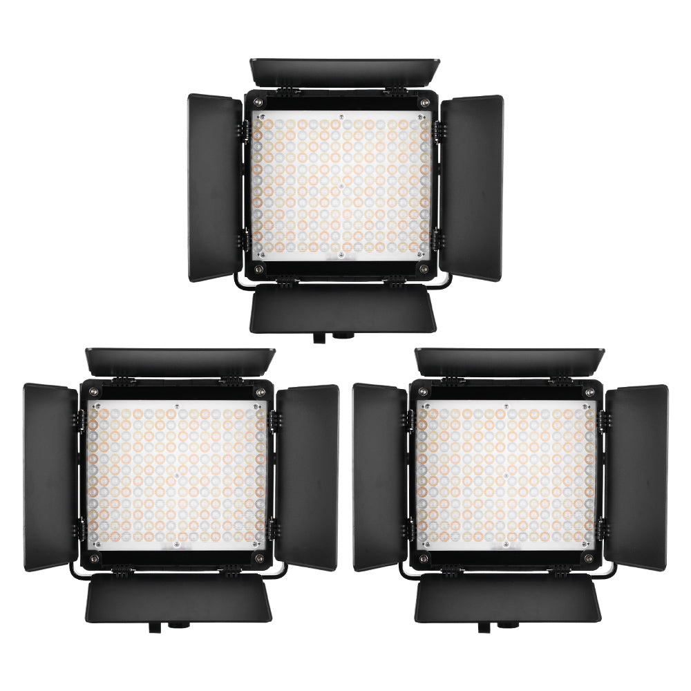 GVM-800D-III 40W Bi-color and RGB Video Panel Light(3-Light Kit) - GVM