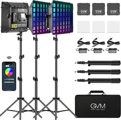 GVM-800D-II 40W Bi-color and RGB Video Panel Light With Softbox（Open Box）