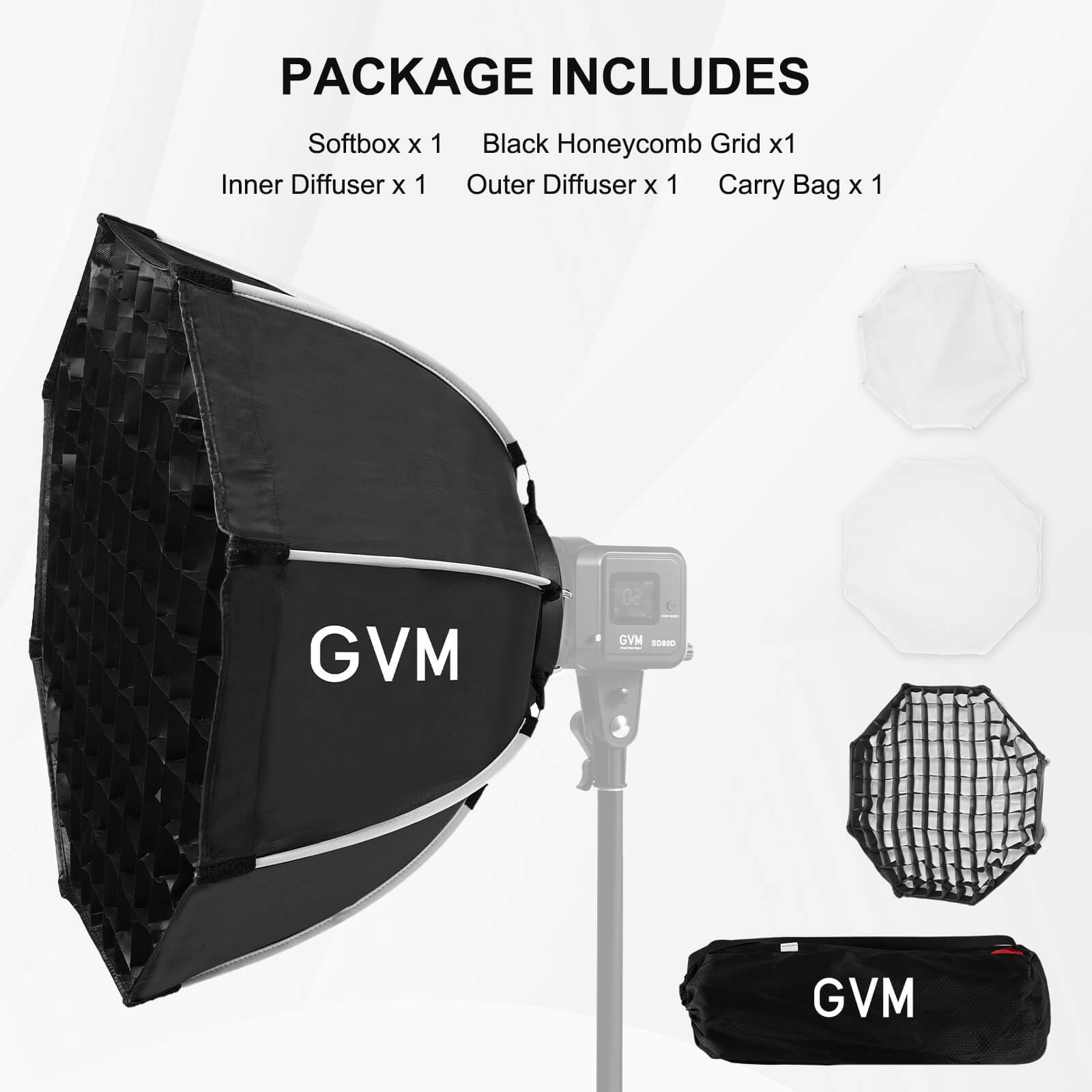 GVM Softbox For P80s G100w Series Led Lights - GVM