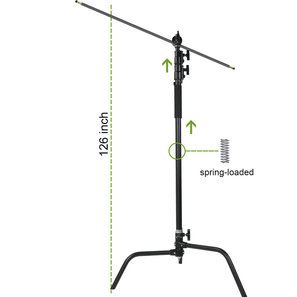 GVM C320 Turtle Base C-Stand & Grip Arm Kit (10.5', Black) - GVM