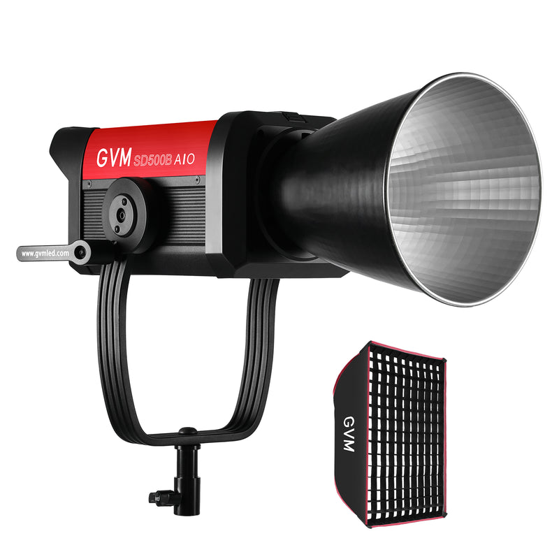 GVM SD500B AIO 500W Bi-Color Integrated Photography Lighting Spotlight for Filming (Includes 1 Free 15.74''*23.62''Softb