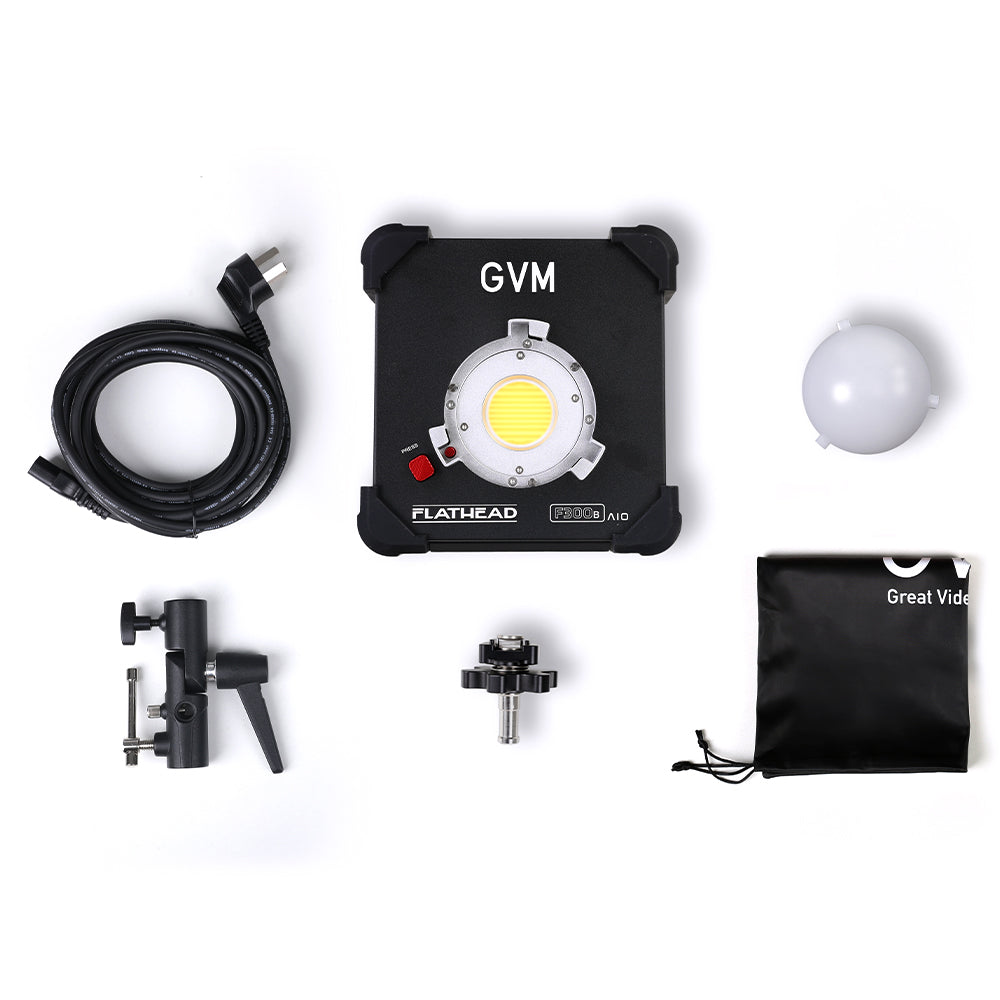 GVM F300B AIO 300W Portable LED Studio Panel Light - Professional Lighting On-the-Go - GVM