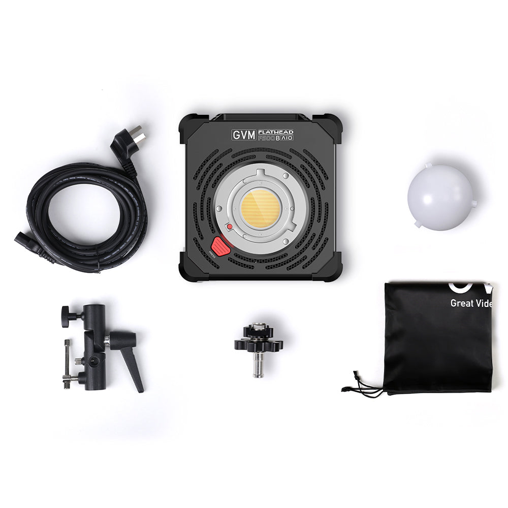 GVM F500B AIO 500W Bi-Color LED Video Light – Portable Flat Panel Film Light with App Control for Studio, YouTube and Filmmaking - GVM