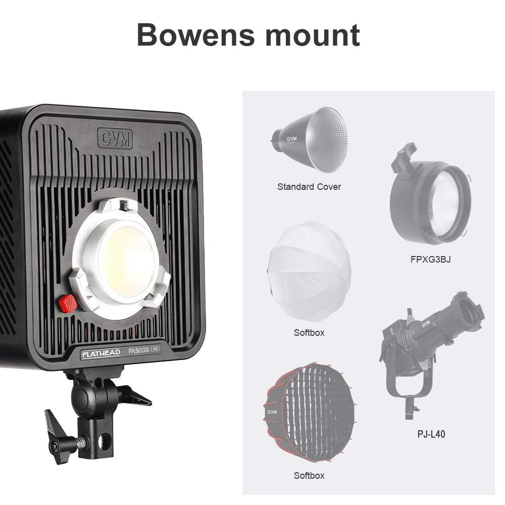 GVM FA500B AIO 500W Simple Setup Flathead LED Light for Content Creators - GVM