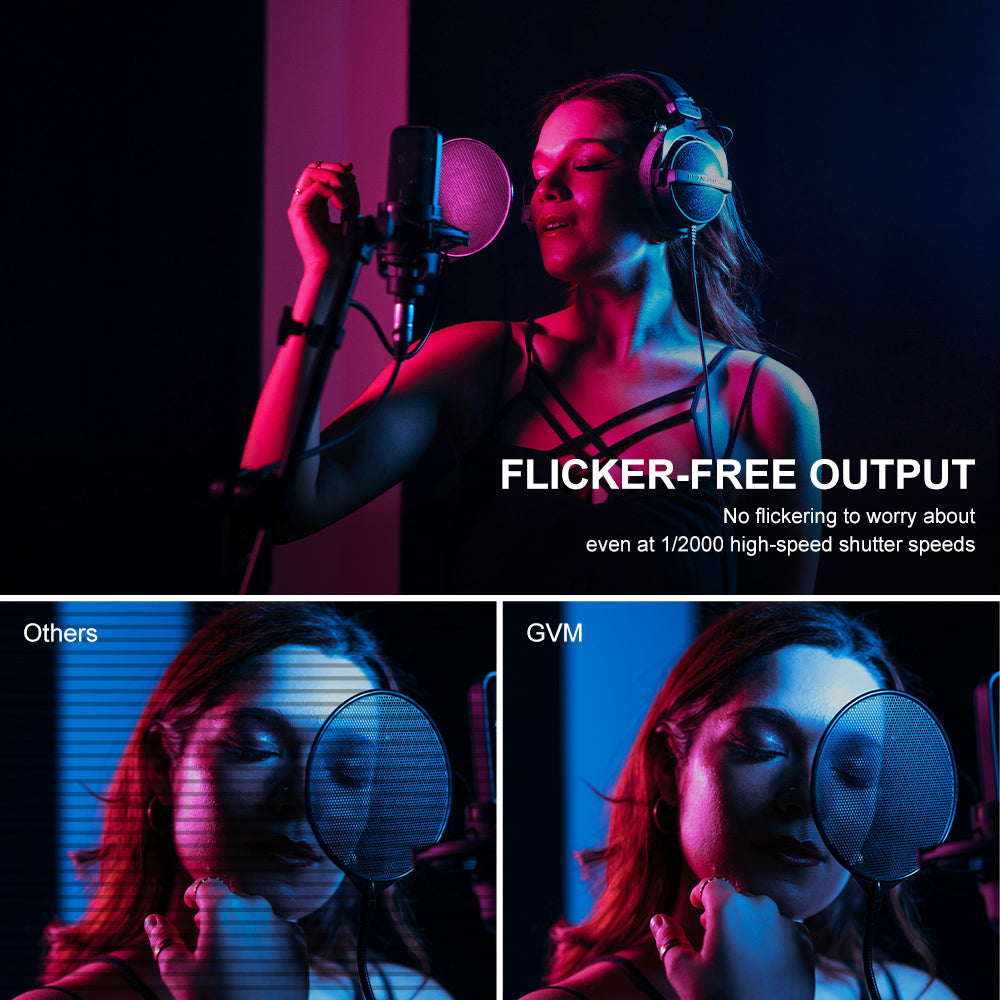 GVM FA500C AIO 500W RGB LED Video Light, All-in-One Flat Panel Light for Filmmaking, Studio & Content Creators - GVM