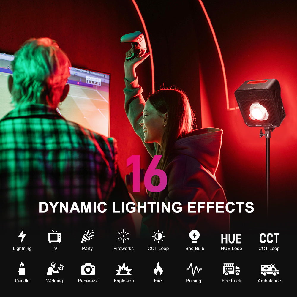 GVM FA500C AIO 500W RGB LED Video Light, All-in-One Flat Panel Light for Filmmaking, Studio & Content Creators - GVM