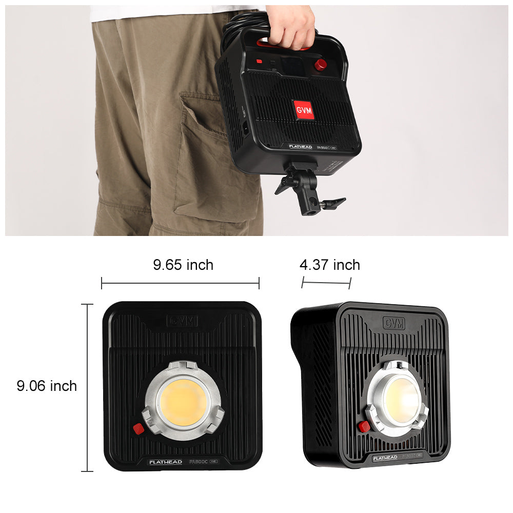 GVM FA500C AIO 500W RGB LED Video Light, All-in-One Flat Panel Light for Filmmaking, Studio & Content Creators - GVM