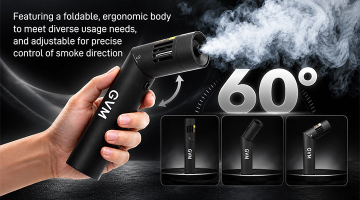 Foldable GVM GF5 fog machine body with 60 degree adjustable smoke output direction