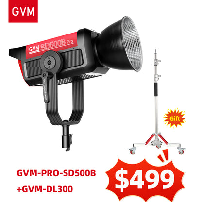 GVM PRO-SD500B 500W Bi-Color Monolight (V-mount & Mesh Bluetooth)(Includes 1 Free Stand $129.00) - GVM