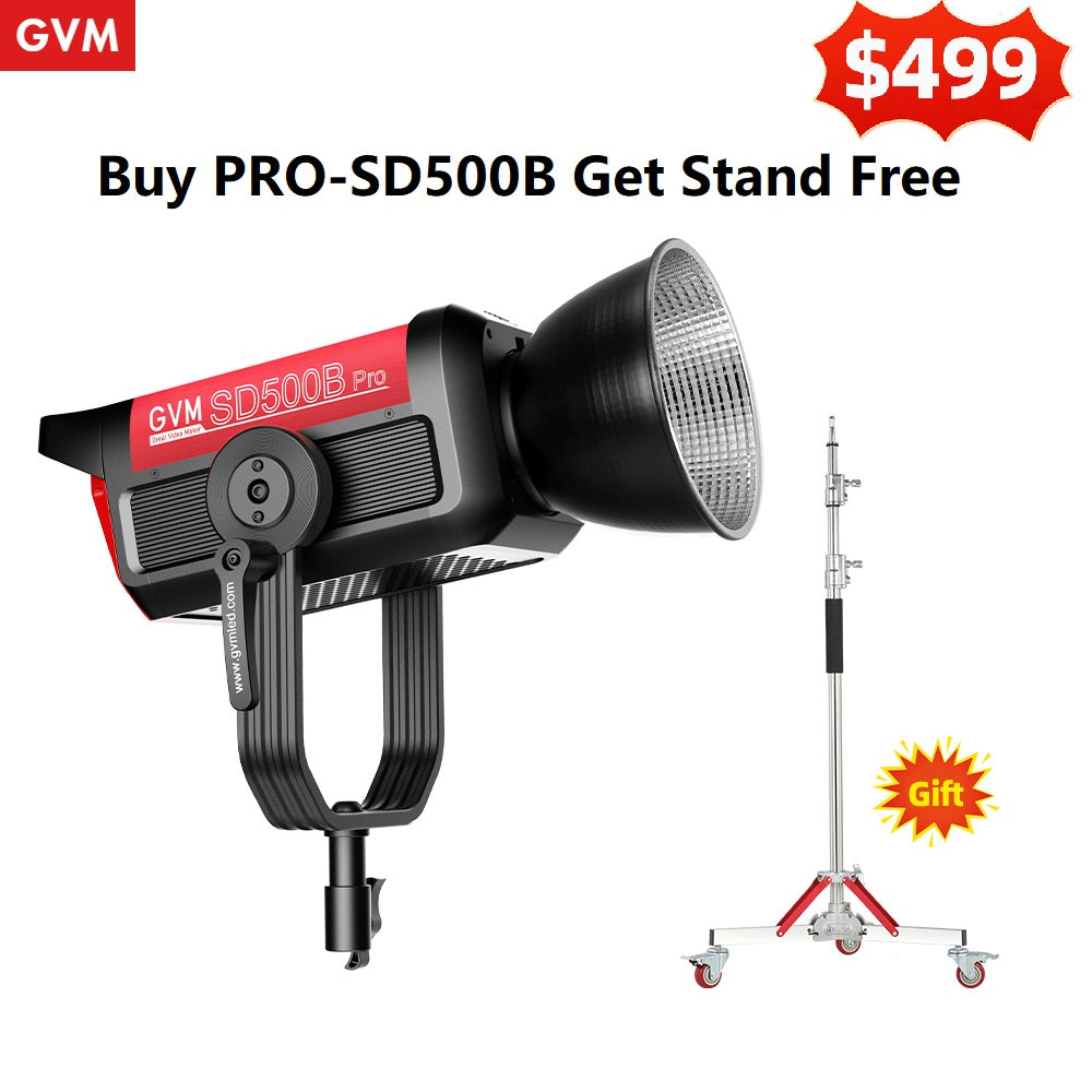 GVM PRO-SD500B 500W Bi-Color Monolight (V-mount & Mesh Bluetooth)(Includes 1 Free Stand $129.00) - GVM
