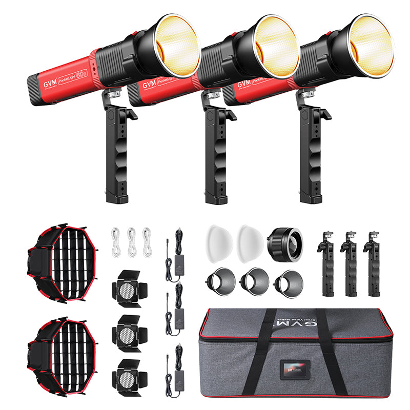 GVM PD60B Bi-Color Pocket LED Monolight (3-Light Kit) - GVM