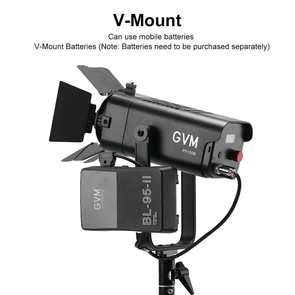 GVM PF100B 100W Compact Bi-Color Zoom Photography Light - GVM