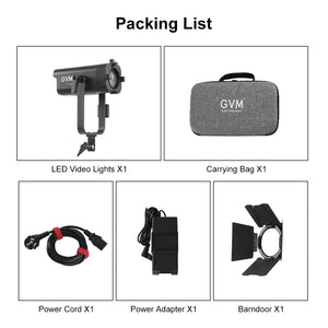 GVM PF100B 100W Compact Bi-Color Zoom Photography Light - GVM