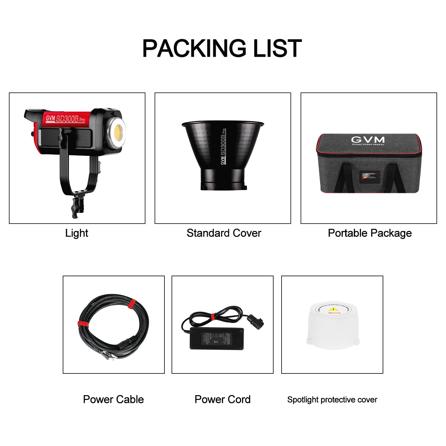 GVM PRO-SD300B 300W Bi-Color Monolight V-mount Mesh Bluetooth - GVM