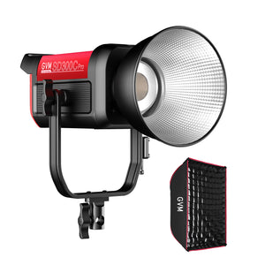 جي في إم برو إس دي 300 سي 300 واط ضوء أحادي عالي القوة بألوان حمراء وخضراء وزرقاء وقابل لتغيير اللون (يشمل صندوق إضاءة ناعم مجاني بحجم 23.62 بوصة بقيمة 109.00 دولار)