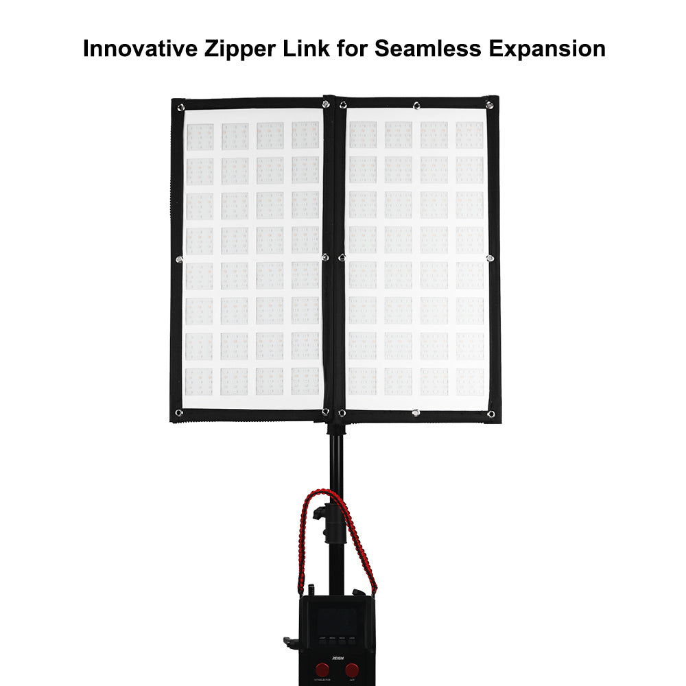 GVM RZ120C Zip Tile LED Light Mat – Portable Modular LED Panel for Film Production, Studio Setup and Content Creation Lighting - GVM