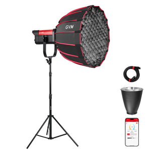 Monolampe bicolore GVM SD300B AIO 300 W avec boîte à lumière