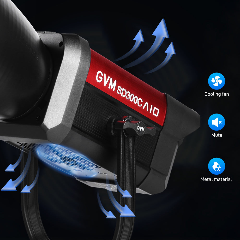 GVM SD300C AIO 300W Full-Color RGBWW LED Light for Video (App & DMX) - GVM